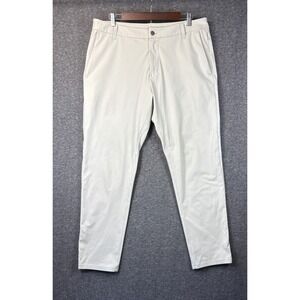 Lululemon Commission Pant Classic Fit Warpstreme Light Beige Bone Men 34 LM5A49S